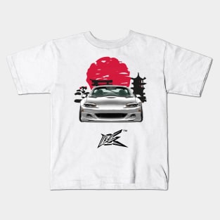 MAZDA MIATA NB STANCED WHITE Kids T-Shirt